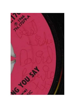 Lot 15 - David Bowie Autographed Do Anything You Say Single (UK)