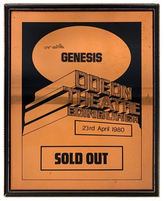 Lot 109 - Genesis 1980 Odeon Theatre Copper Framed Poster (UK)