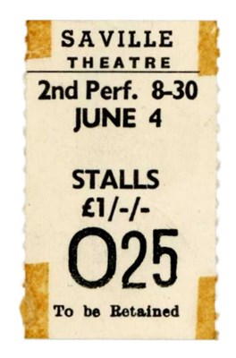 Lot 32 - The Jimi Hendrix Experience 1967 Saville Theatre Concert Programme & Ticket Stub (UK)