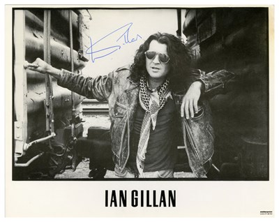 Lot 112 - Ian Gillan Signed Promotional Photograph & Additional Items (UK)