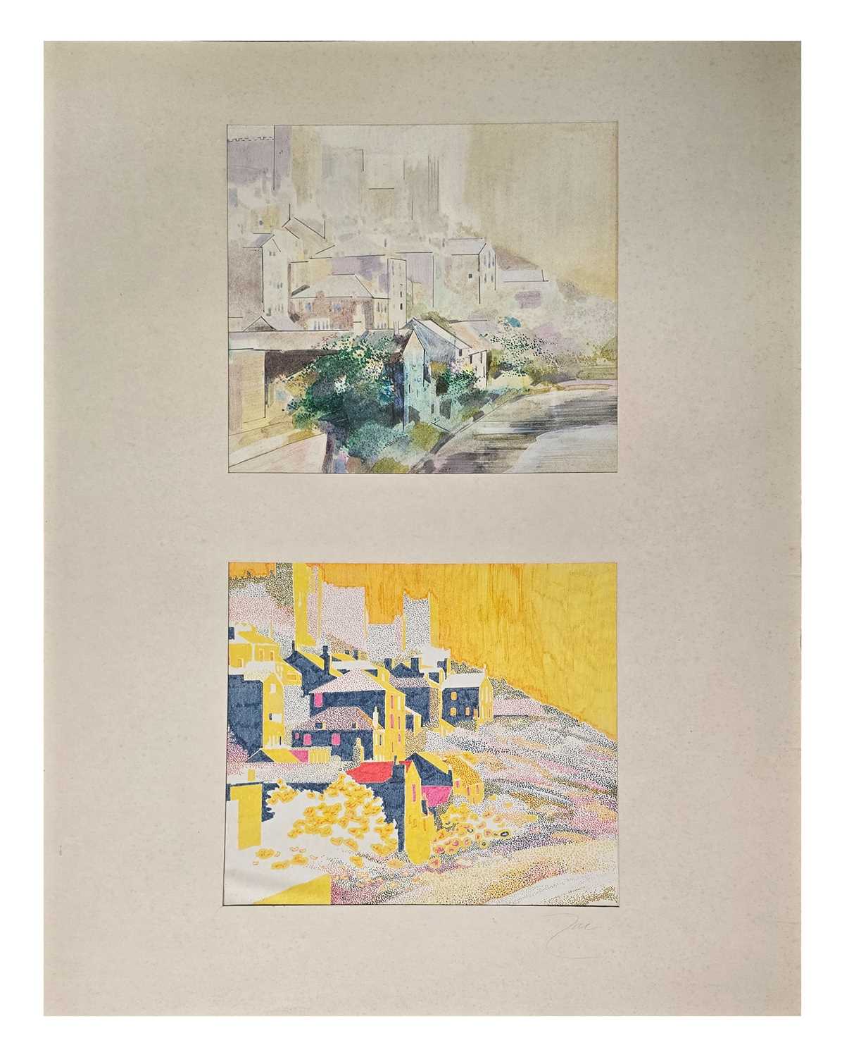 Lot 43 - Led Zeppelin Related Zacron Two Landscape Pictures Signed On The Mount (UK)