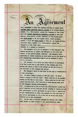 Lot 44 - Peter Grant 1964 Signed Managers Contract (UK)