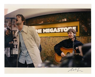 Lot 53 - Oasis 1990s Michael Spencer Jones Colour Signed Photographs (UK)