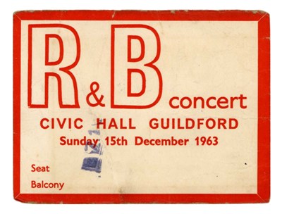 Lot 81 - Rolling Stones 1963 R&B Concert Civic Hall Guildford Concert Ticket (UK)