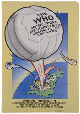 Lot 100 - The Who & Alex Harvey Band 1976 Who Put The Boot In Concert Poster (UK)