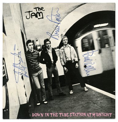 Lot 124 - The Jam Autographed 1978 Down In The Tube Station At Midnight Single Sleeve (UK)