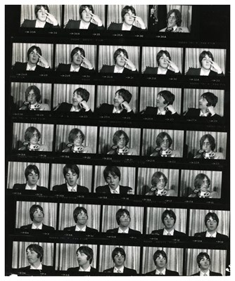 Lot 157 - John Lennon & Paul McCartney 1968 Apple New York Press Conference Contact Sheet (USA)