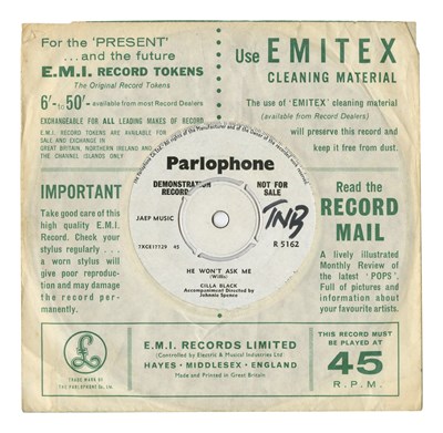 Lot 171 - Cilla Black A Label Parlophone Demonstration Records (UK)