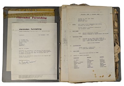 Lot 176 - Clive Epstein Clarendon Furnishing 1969 Signed Letter & Newspaper Adverts (UK)