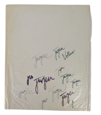 Lot 179 - Jürgen Vollmer Signed Tracing Paper Sleeve (Germany)