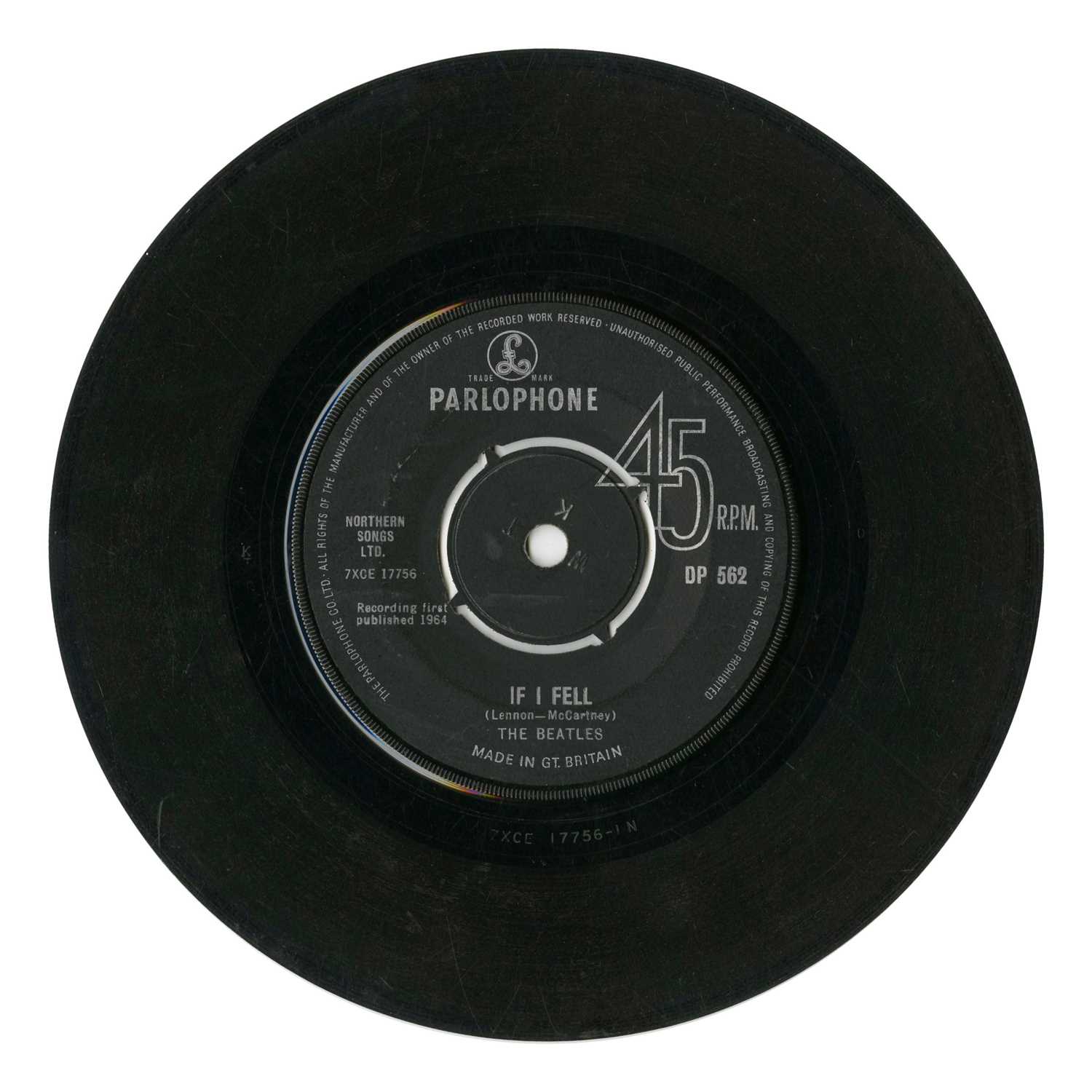 Lot 191 - The Beatles If I Fell Tell Me Why Parlophone Export Single (UK)