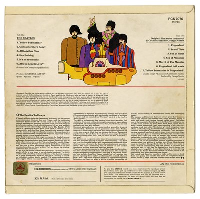 Lot 193 - The Beatles Yellow Submarine Odeon Export LP With Gold Sticker (UK)