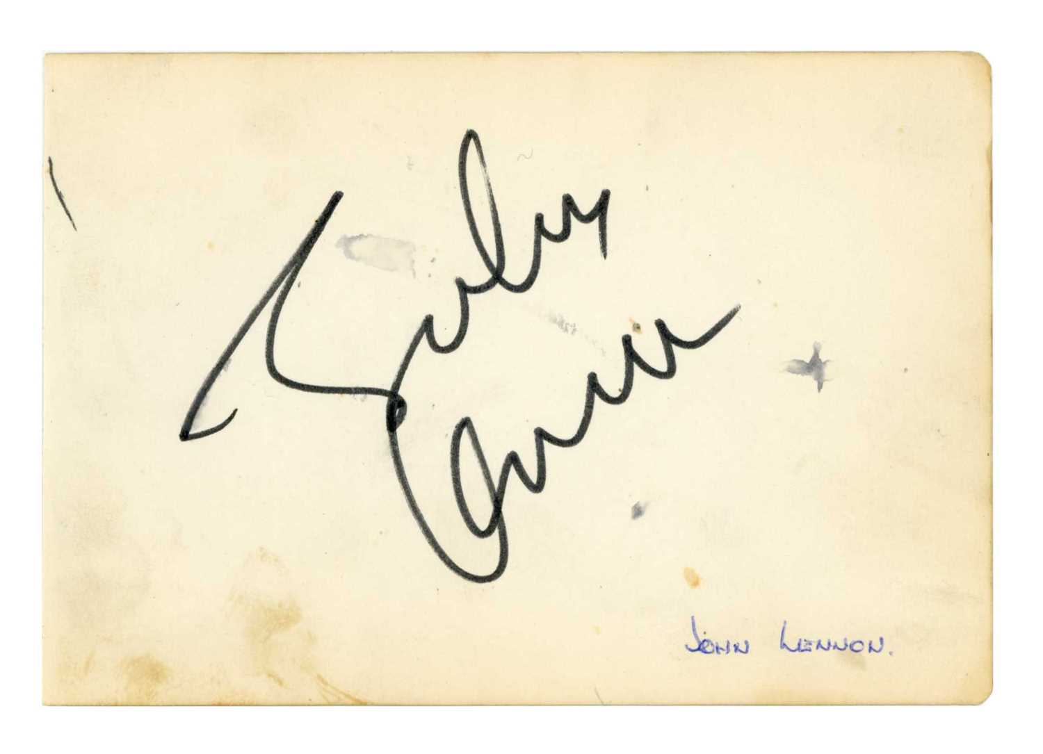 Lot 213 - John Lennon 1964 Odeon Hammersmith London Autograph (UK)