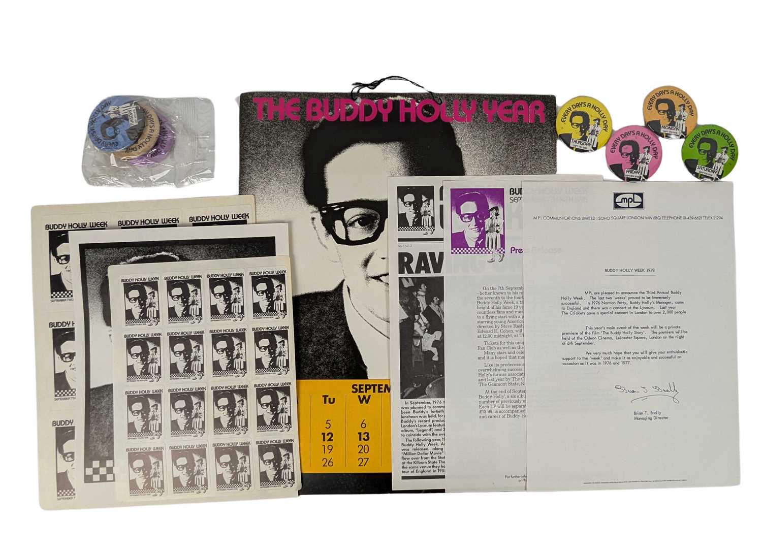Lot 224 - Buddy Holly Week 1978 Promotional Press Kit (UK)