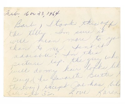 Lot 242 - Louise Harrison 1965 Handwritten Letter To A Fan With Photographs (UK)