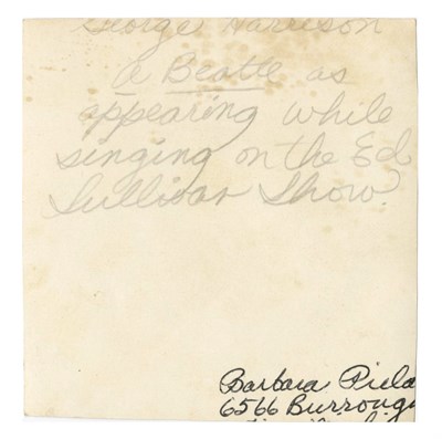Lot 242 - Louise Harrison 1965 Handwritten Letter To A Fan With Photographs (UK)
