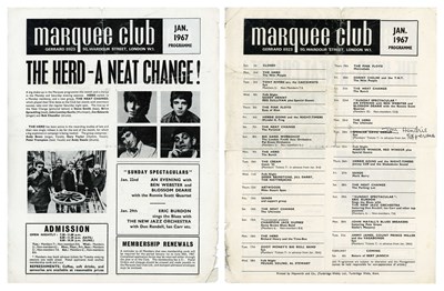 Lot 137 - Jimi Hendrix Experience 1967 Marquee Club London Debut Handbill (UK)