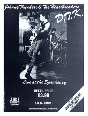 Lot 151 - Johnny Thunders & The Heartbreakers 1977 D.T.K Live at the Speakeasy Poster (UK)