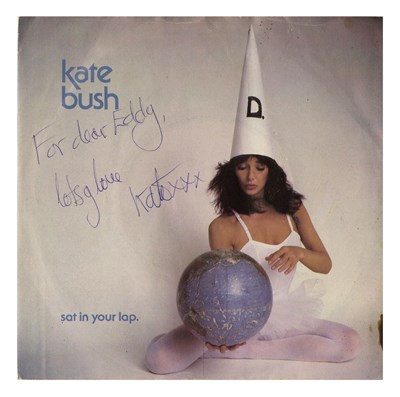 Lot 163 - Kate Bush Autographed 1981 Sat In Your Lap Single (UK)