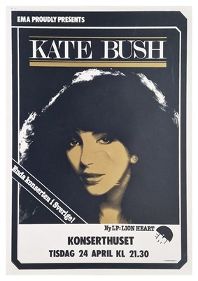 Lot 164 - Kate Bush 1979 Konserthuset Stockholm Concert Poster (Sweden)