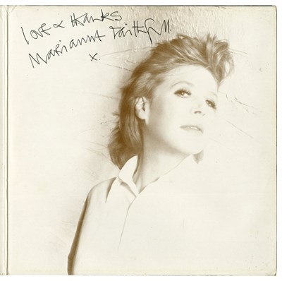 Lot 189 - Marianne Faithfull Autographed Strange Weather LP Sleeve (UK)