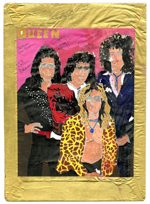 Lot 232 - Queen 1975 Signed Artwork (UK)