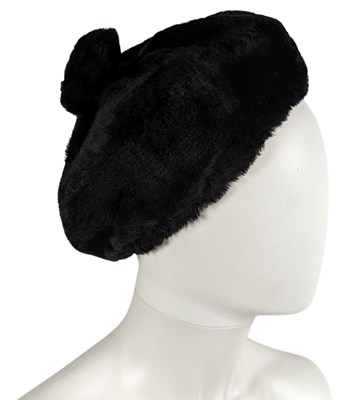 Lot 248 - Freddie Mercury Owned Fur Beret Hat Very Silly Hat Party (UK)