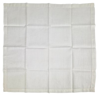 Lot 260 - Freddie Mercury Owned White Cotton Handkerchief (UK)