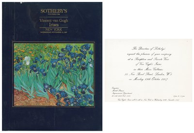 Lot 266 - Freddie Mercury Owned Sotheby's Van Gogh's Irises Catalogue & Private View Invitation