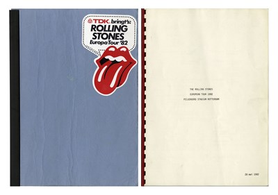 Lot 296 - Rolling Stones 1982 Tour Itineraries (Europe)