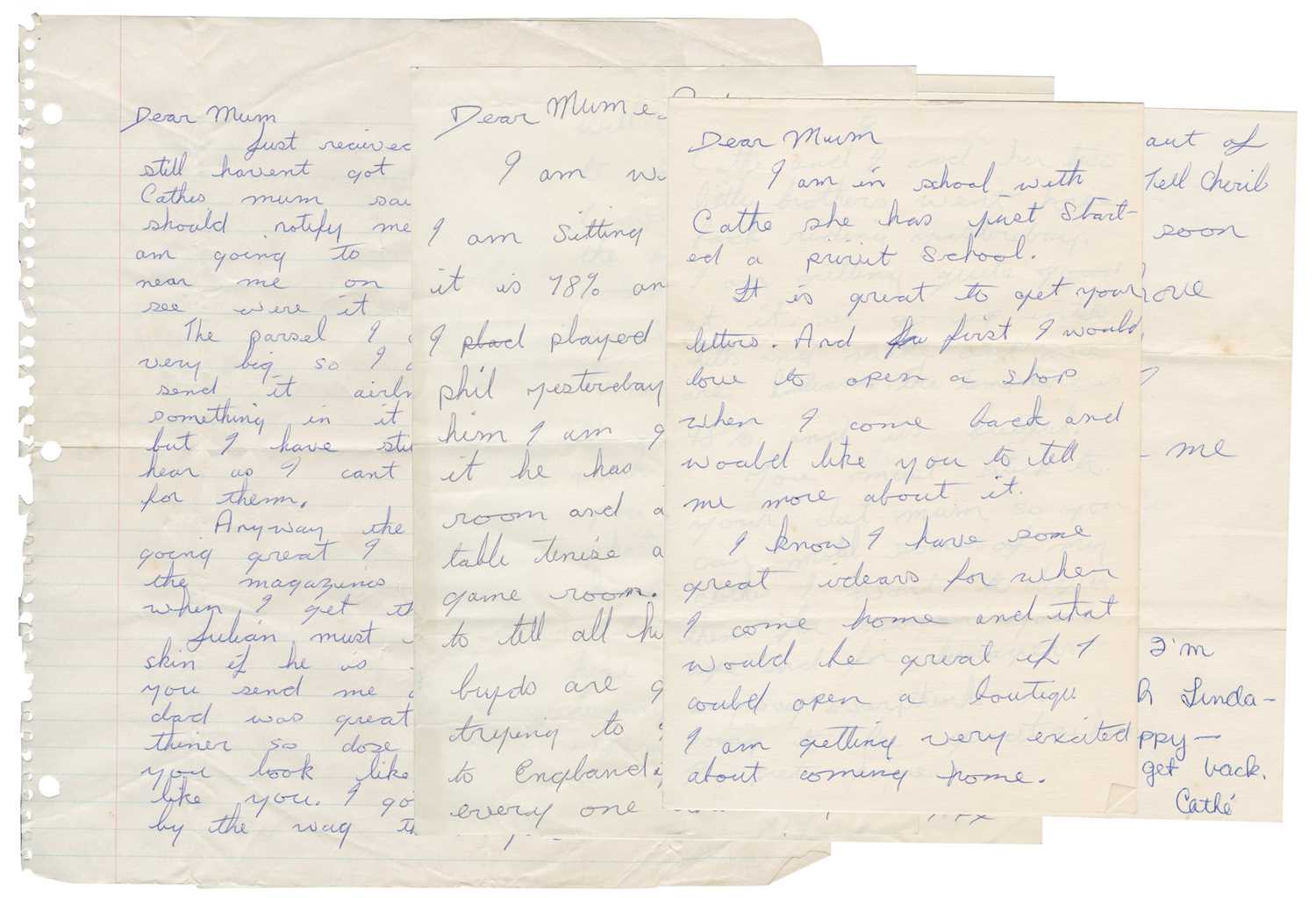 Лот 308 — письма Брайана Джонса 1960-х и разное