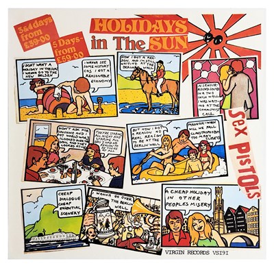 Lot 318 - Sex Pistols 1977 Holidays In The Sun Promotional Poster (UK)