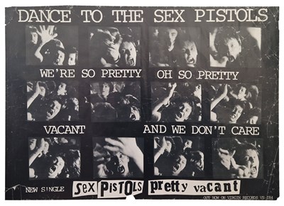 Lot 323 - Sex Pistols 1977 Pretty Vacant Promotional Poster (UK)