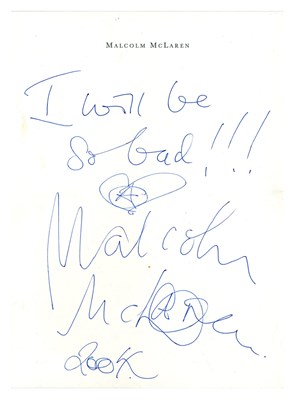 Lot 324 - Malcolm McLaren 2004 Signature (UK)