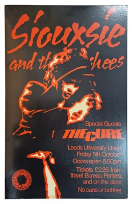 Lot 335A - Siouxsie & The Banshees/The Cure 1979 Leeds University Concert Poster (UK)