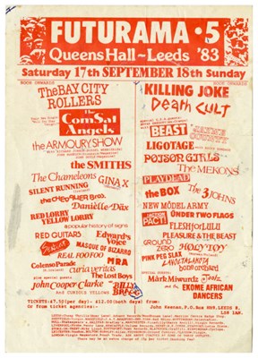 Lot 338 - The Smiths Futurama Festival 1983 Handbill & Ticket (UK)