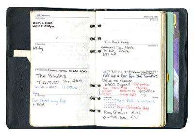 Lot 339 - The Smiths 1986 Tour Photo Albums, Diary & Address Book (USA)