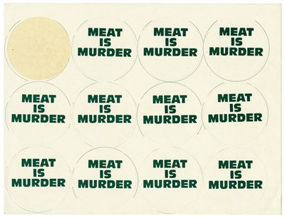 Lot 343 - The Smiths 1985 Meat Is Murder Promotional Stickers Geoff Travis Archive (UK)