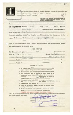 Lot 397 - Yes 1969 Kirkleavington Country Club Performance Contract (UK)