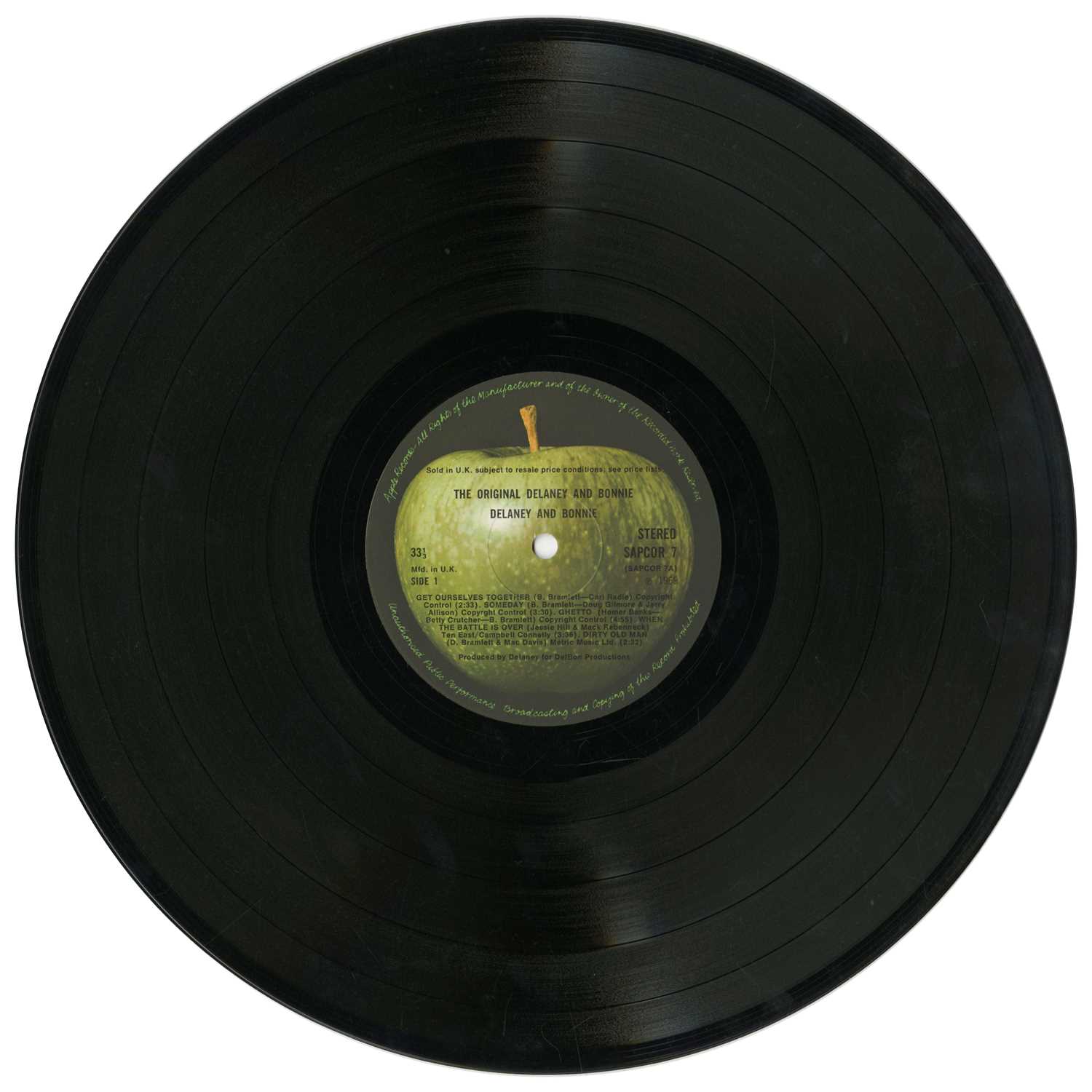 Lot 12 - Delaney And Bonnie 1969 Apple Records SAPCOR 7 Withdrawn Album (UK)