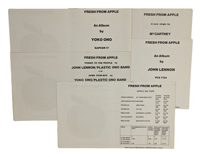 Lot 107 - The Beatles Collection Of Five Fresh From Apple Promotional Leaflets (UK)