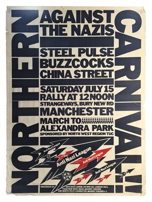 Lot 30 - Buzzcocks 1978 The Northern Carnival Against The Nazis Manchester Poster (UK)