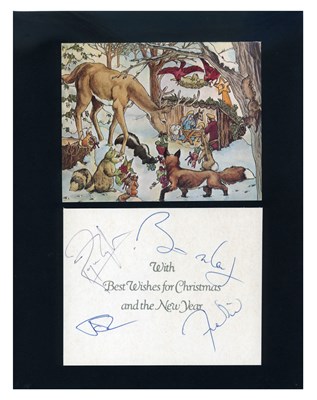 Lot 271A - Freddie Mercury Queen Signed Christmas Card (UK)