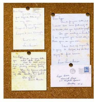Lot 273 - George Harrison’s Mother Louise Harrison 1967 Handwritten Letter Lizzie Bravo Collection (UK)