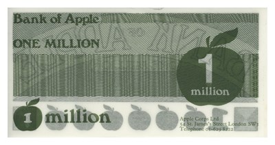 Lot 17 - The Beatles Apple Records 1960s Money Clip And 1 Million Note (UK)