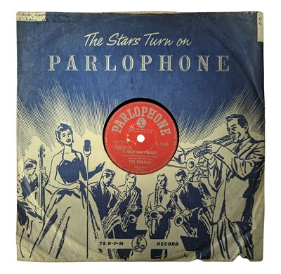 Lot 43 - The Beatles A Hard Day’s Night / Things We Said Today Parlophone Records 78 RPM (India)