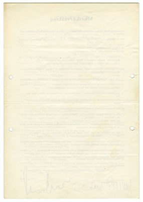 Lot 78 - The Beatles November 1962 Star Club Contract Signed By Brian Epstein & Manfred Weissleder (Germany)