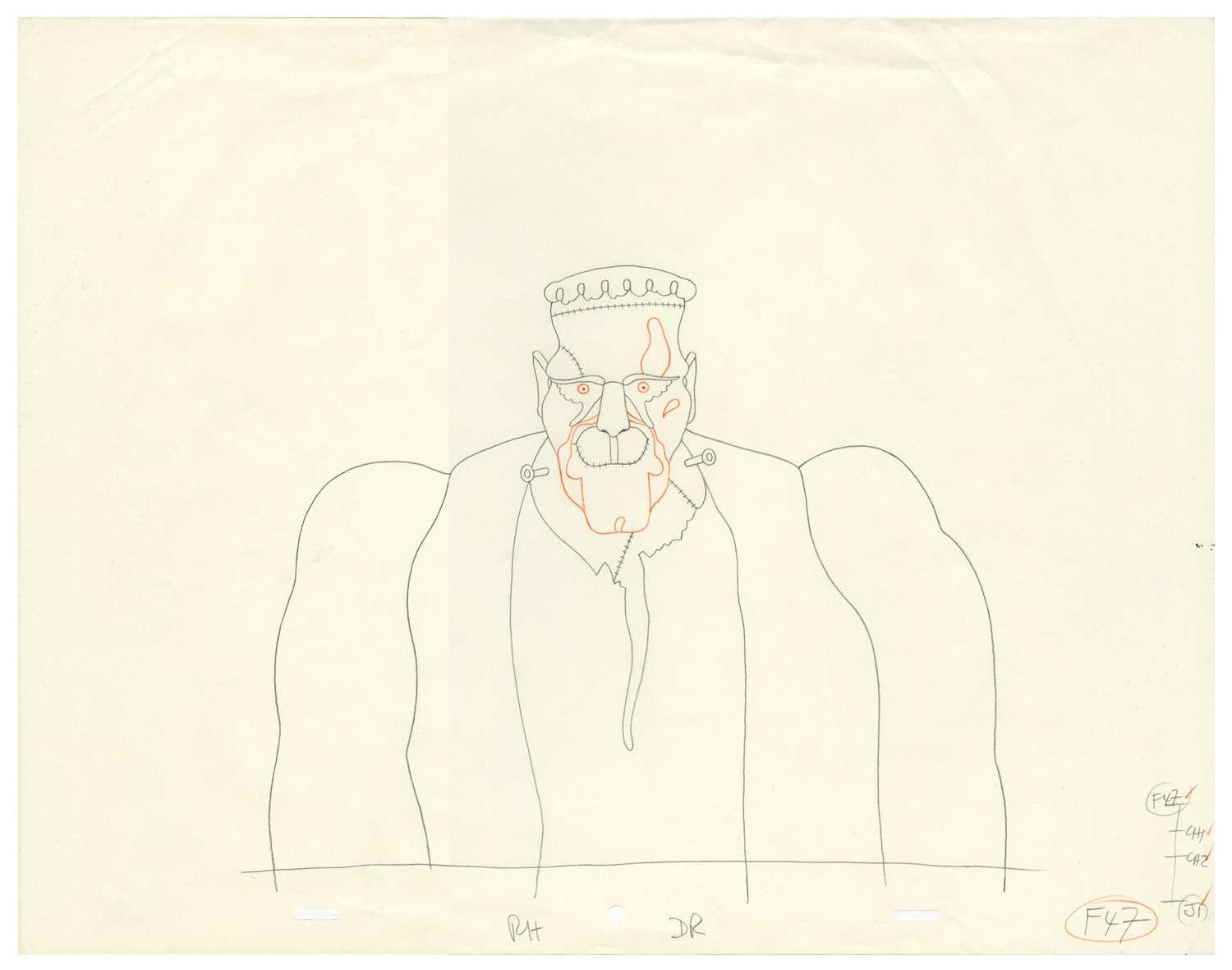 Lot 81 - The Beatles 1968 Yellow Submarine Animation Drawing Frankenstein’s Monster (UK)