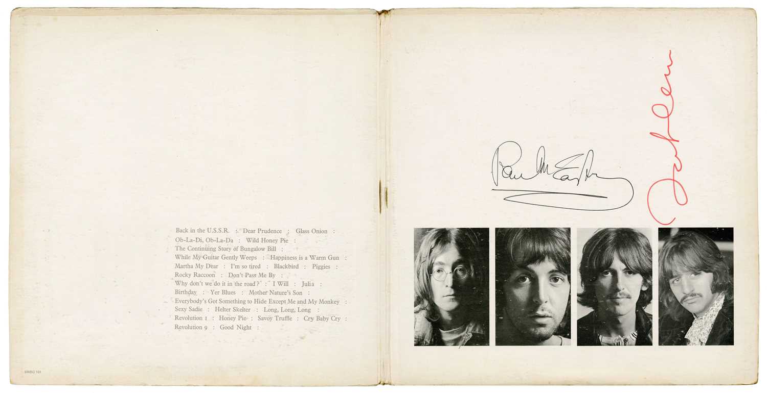 Lot 139 - The Beatles John Lennon And Paul McCartney Autographed White Album (USA)