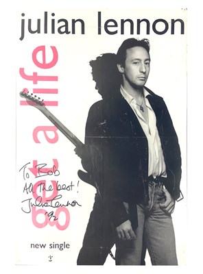 Lot 170 - Julian Lennon Autographed 1991 Get A Life Poster (UK)